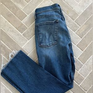 Mother denim the tomcat ankle fray size 30